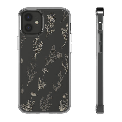 Golden Floral Sea | Clear iPhone Case / Samsung Case