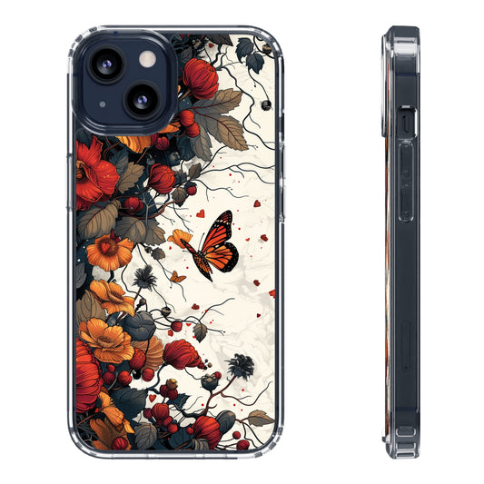 Dark Fall Butterfly Aesthetic | Clear iPhone Case / Samsung Case