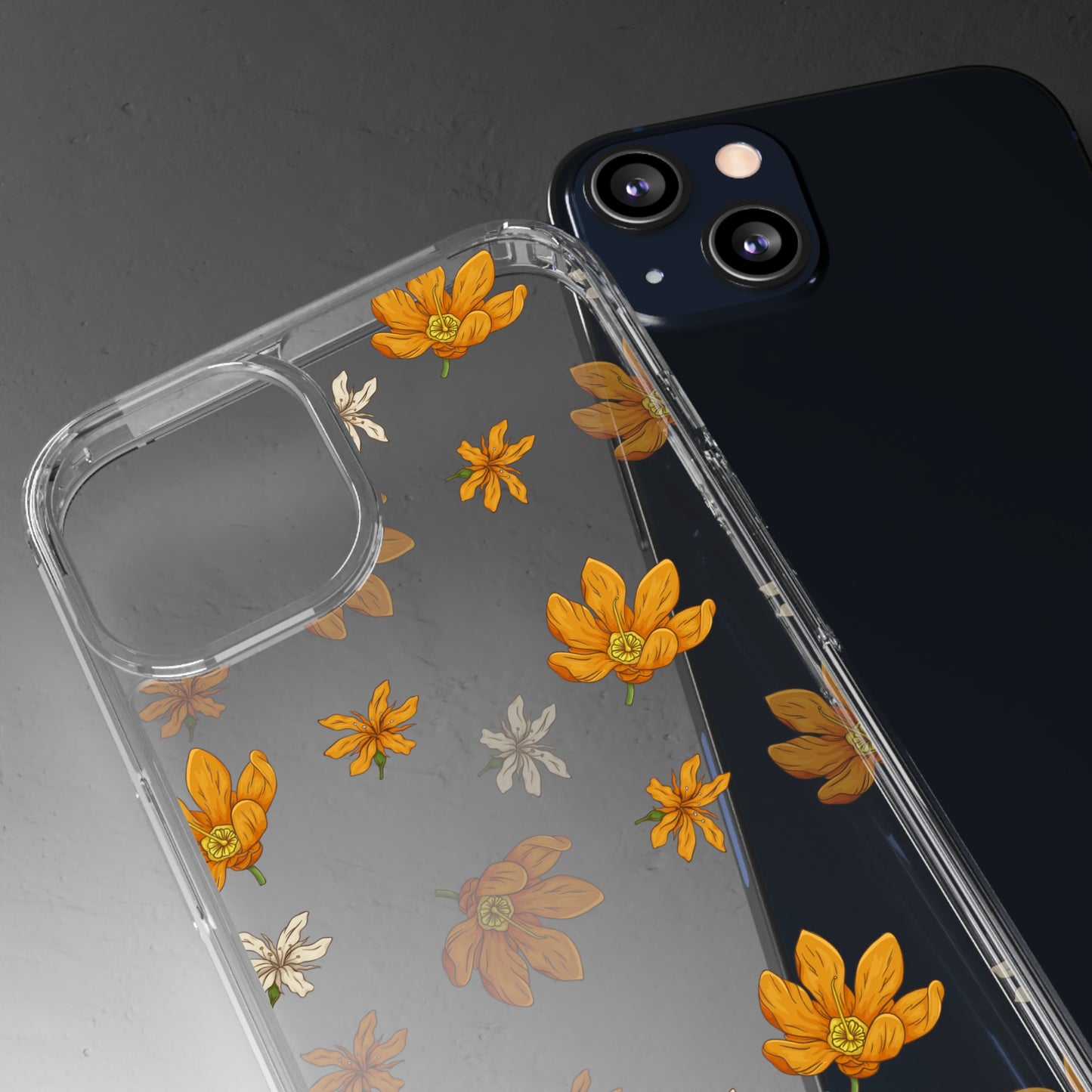 Yellow Flowers Pattern | Clear iPhone Case / Samsung Case