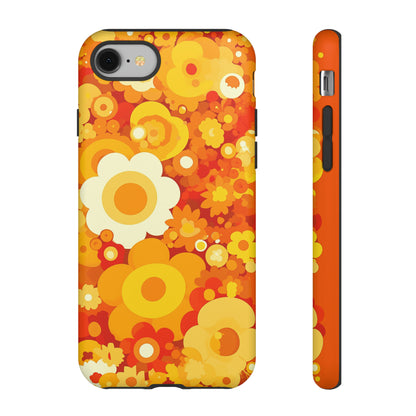 Big Bright Orange Abstract Floral iPhone Case / Samsung Case