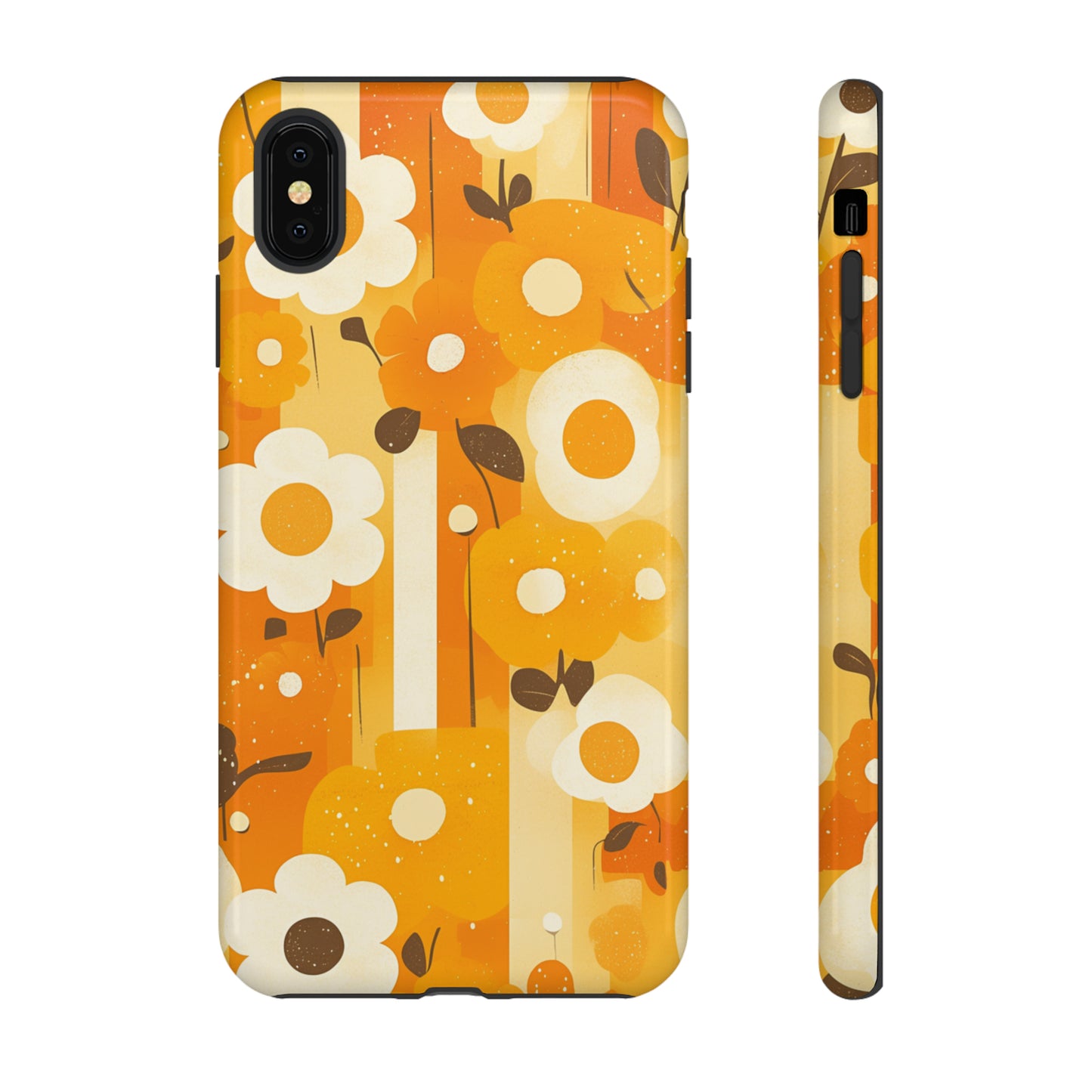 Retro 70s Abstract Flower Patterns iPhone Case / Samsung Case