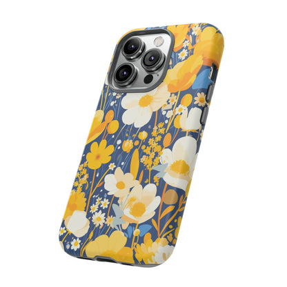 Wildflower Abstract Retro 70s iPhone Case / Samsung Case