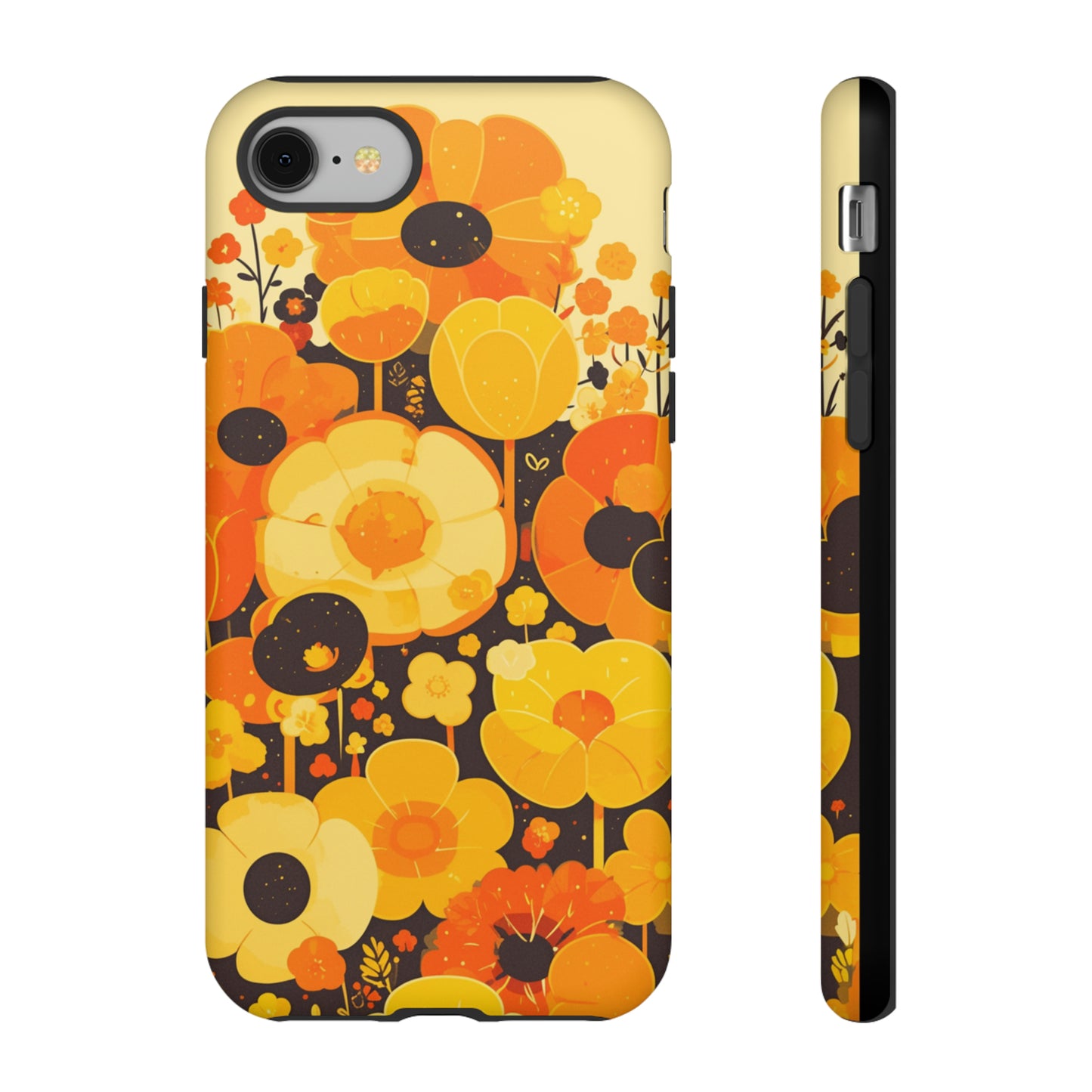 Retro Floral Pattern Illustrations iPhone Case / Samsung Case, Gift for Floral Lovers, Gift for Her