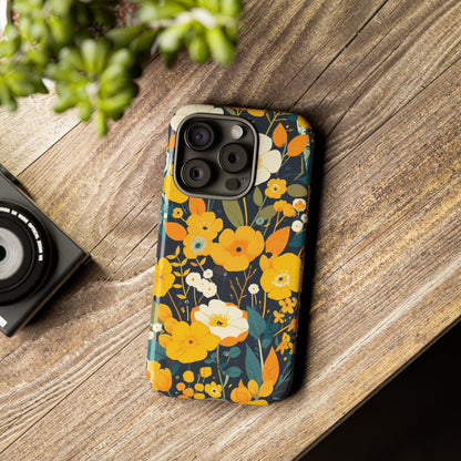 Retro Yellow Flowers iPhone Case / Samsung Case