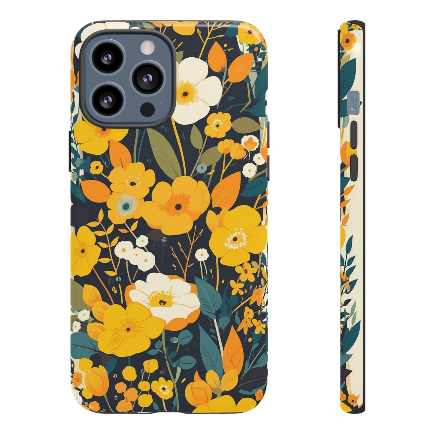 Retro Yellow Flowers iPhone Case / Samsung Case