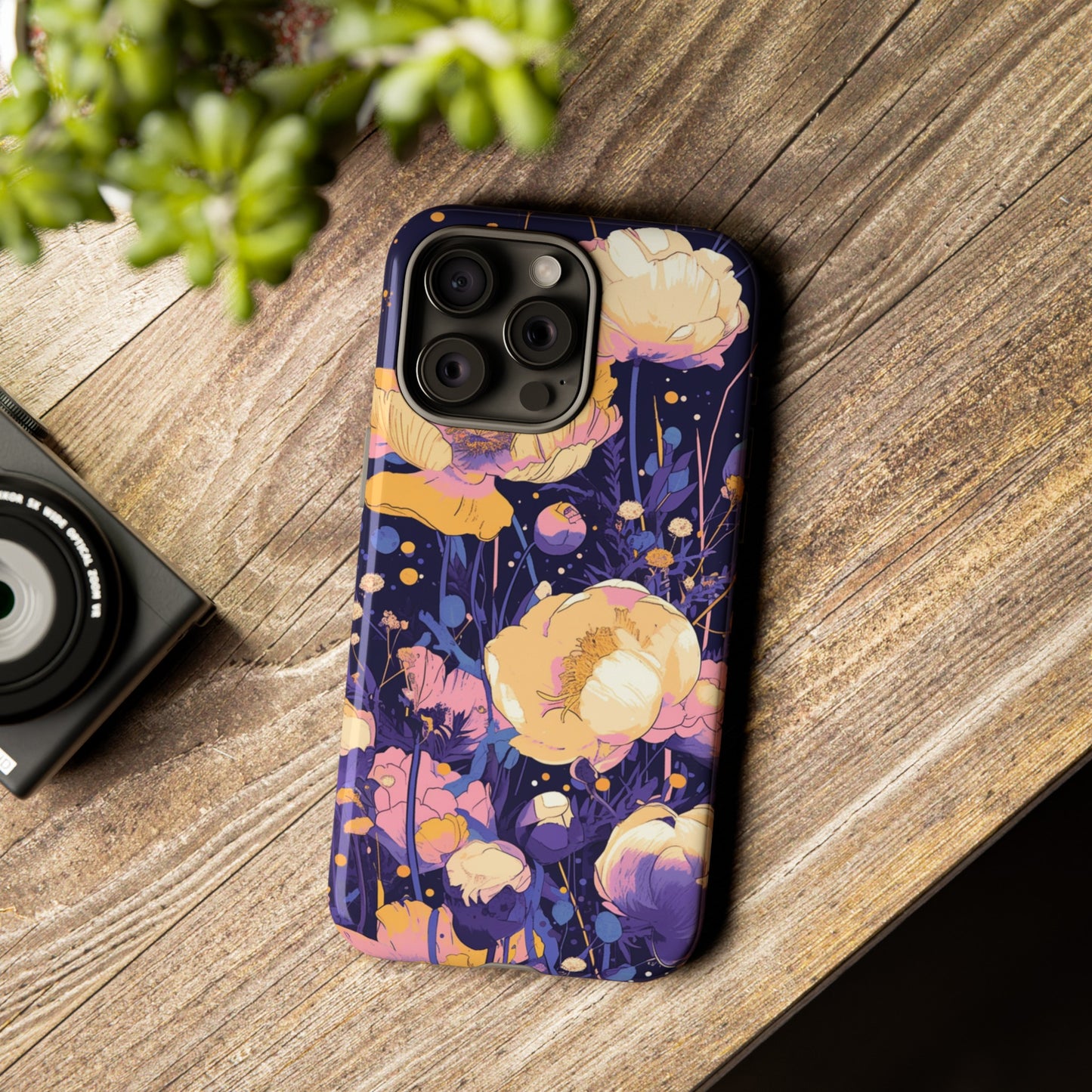 Night Cotton Flowers iPhone Case / Samsung Case