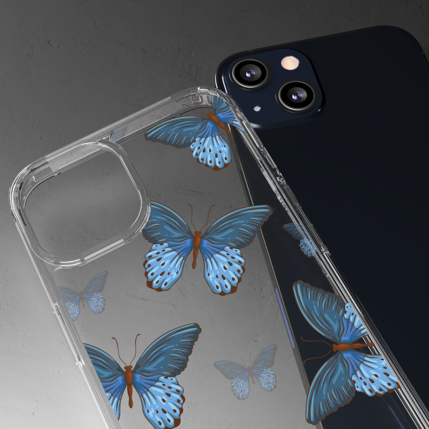 Blue Butterfly | Clear iPhone Case / Samsung Case