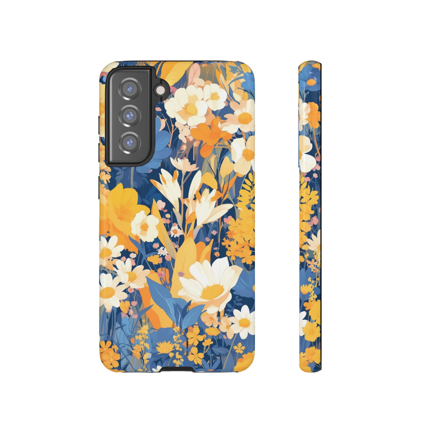 Wildflower Blooms, Abstract Retro Floral iPhone Case / Samsung Case