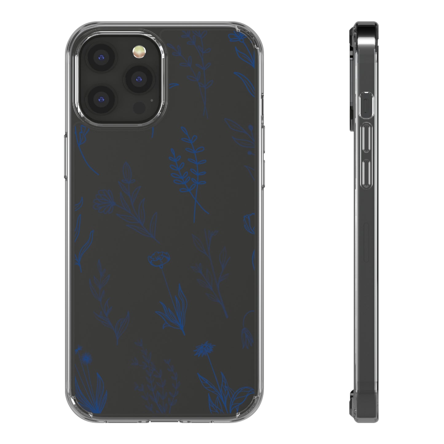 Deep Blue Sea Wildflower | Clear iPhone Case / Samsung Case