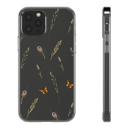 Gentle Wildflowers & Butterflies | Clear iPhone Case / Samsung Case