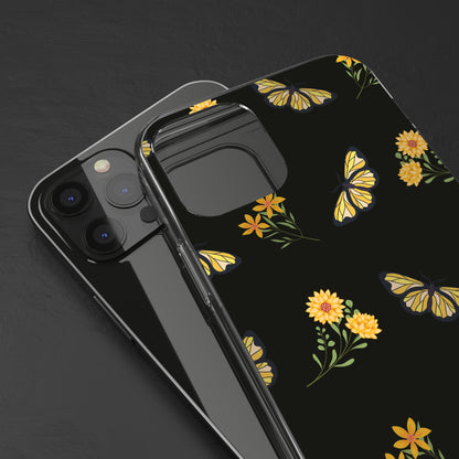 Yellow Butterfly & Flowers | Clear iPhone Case / Samsung Case