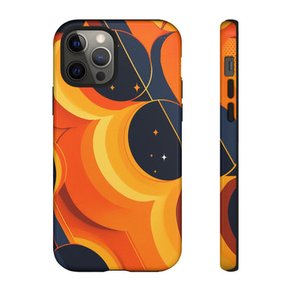 Orange & Black Groovy Patterns iPhone Case / Samsung Case