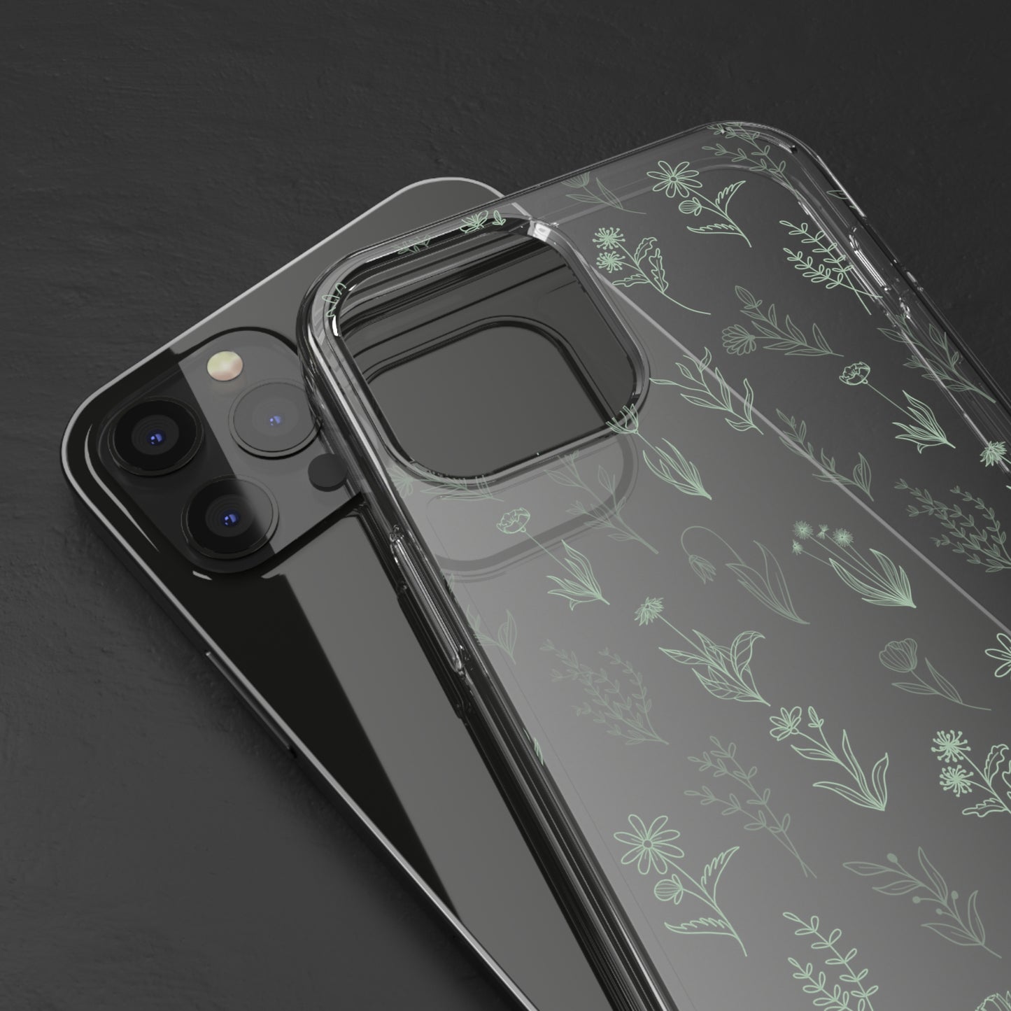 Lush Green Floral Sea | Clear iPhone Case / Samsung Case