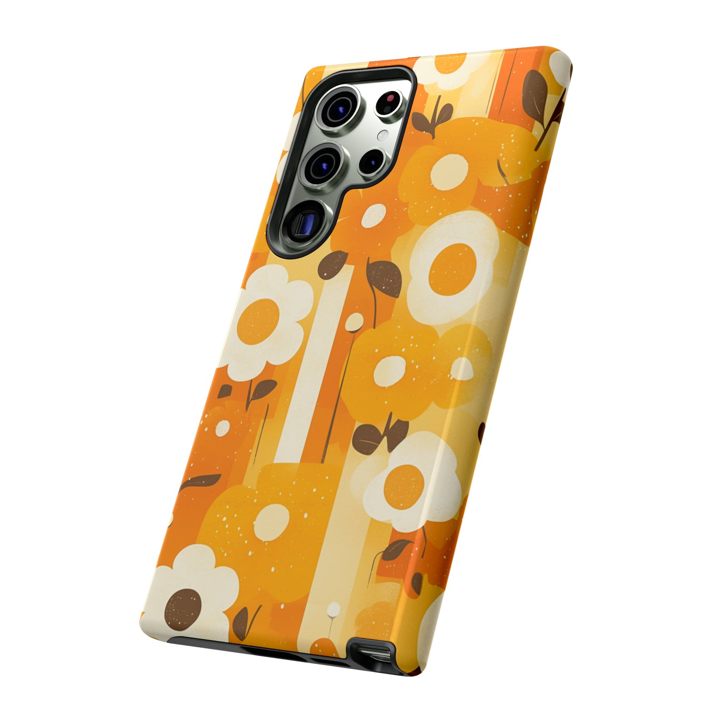 Retro 70s Abstract Flower Patterns iPhone Case / Samsung Case