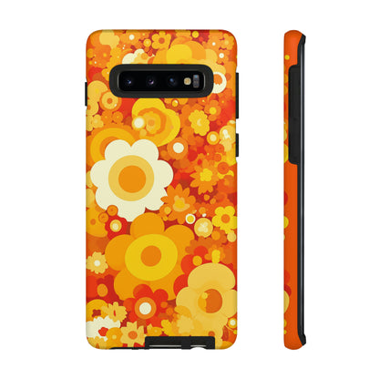 Big Bright Orange Abstract Floral iPhone Case / Samsung Case