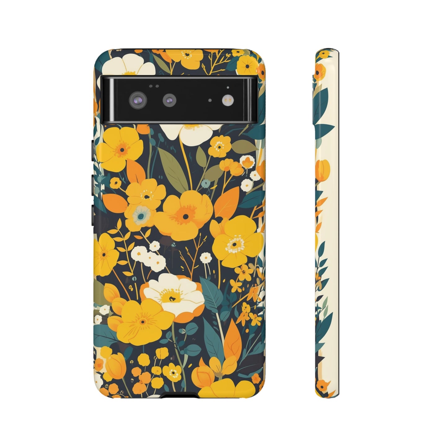 Retro Yellow Flowers iPhone Case / Samsung Case