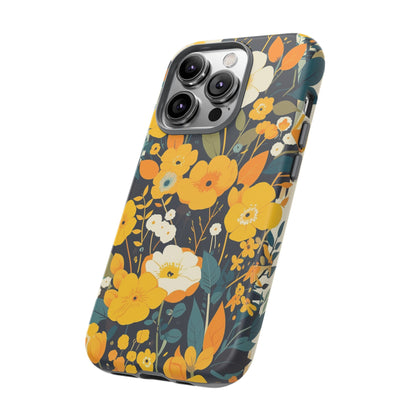 Retro Yellow Flowers iPhone Case / Samsung Case