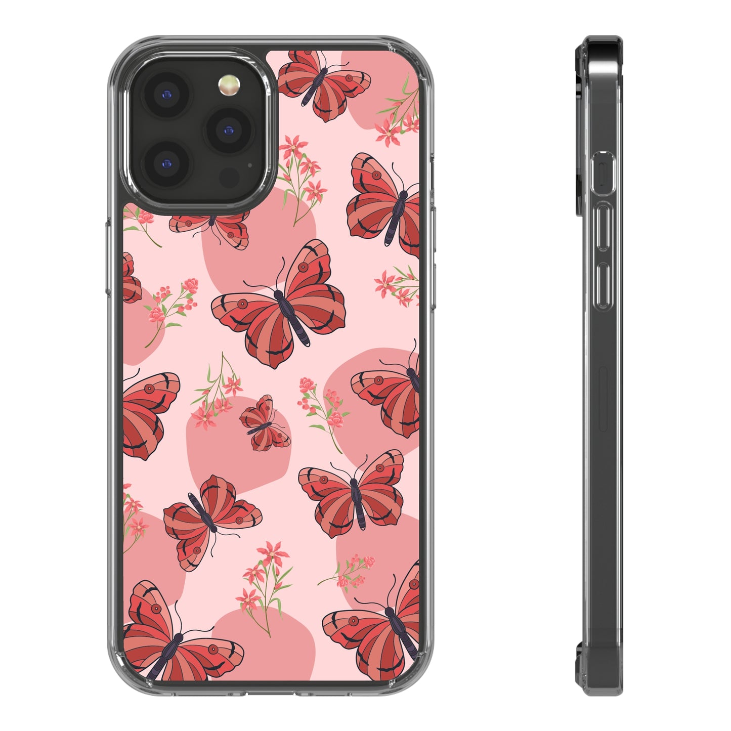 Red Butterflies | Clear iPhone Case / Samsung Case