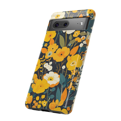 Retro Yellow Flowers iPhone Case / Samsung Case