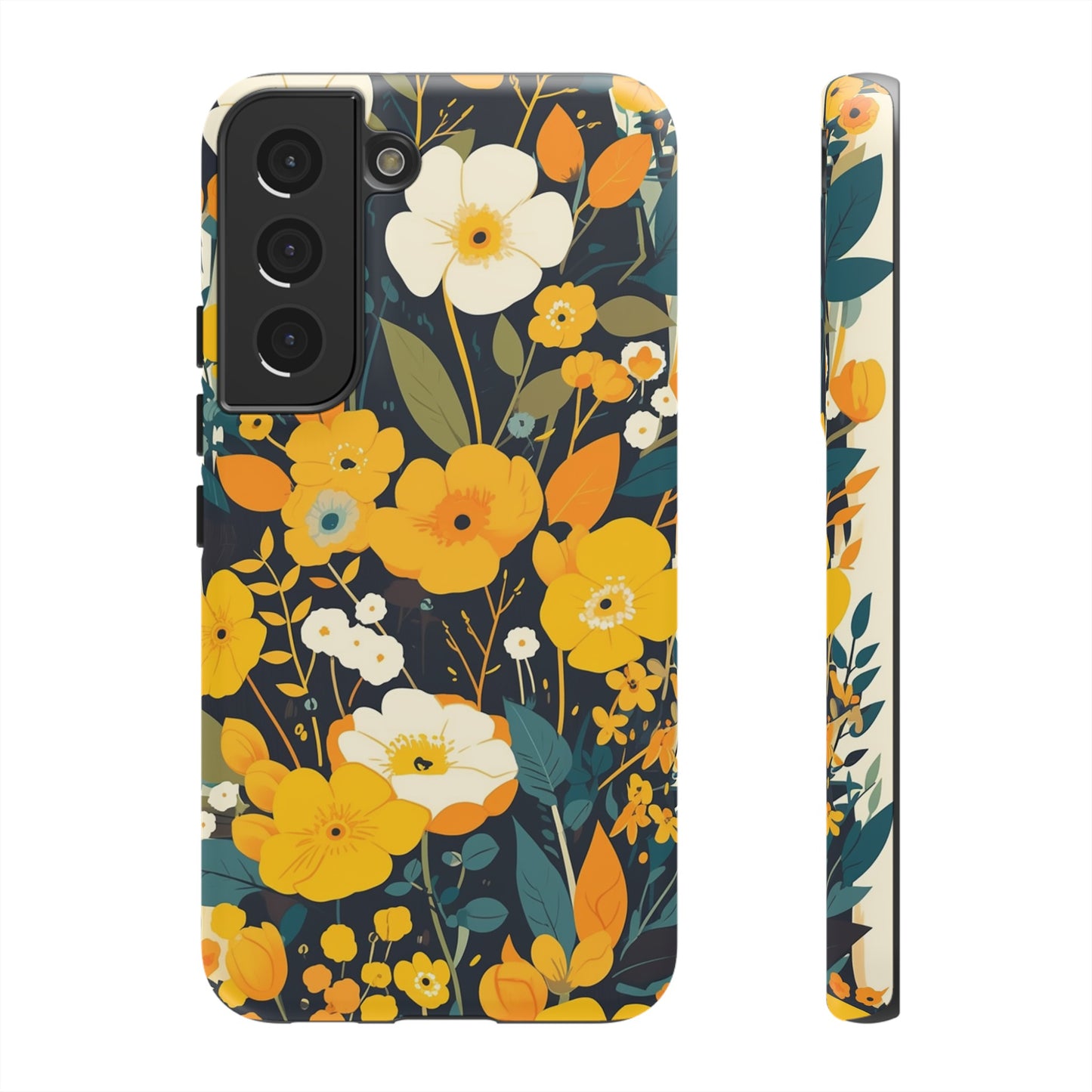 Retro Yellow Flowers iPhone Case / Samsung Case