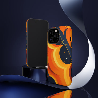 Orange & Black Groovy Patterns iPhone Case / Samsung Case