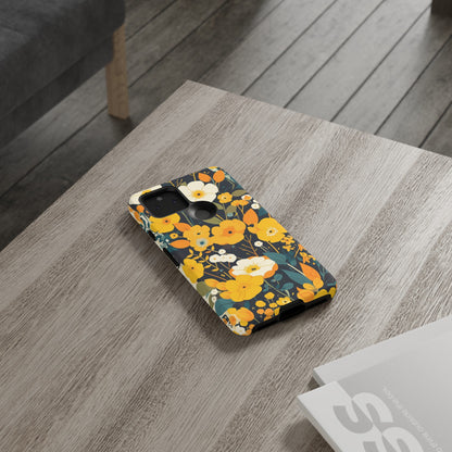 Retro Yellow Flowers iPhone Case / Samsung Case