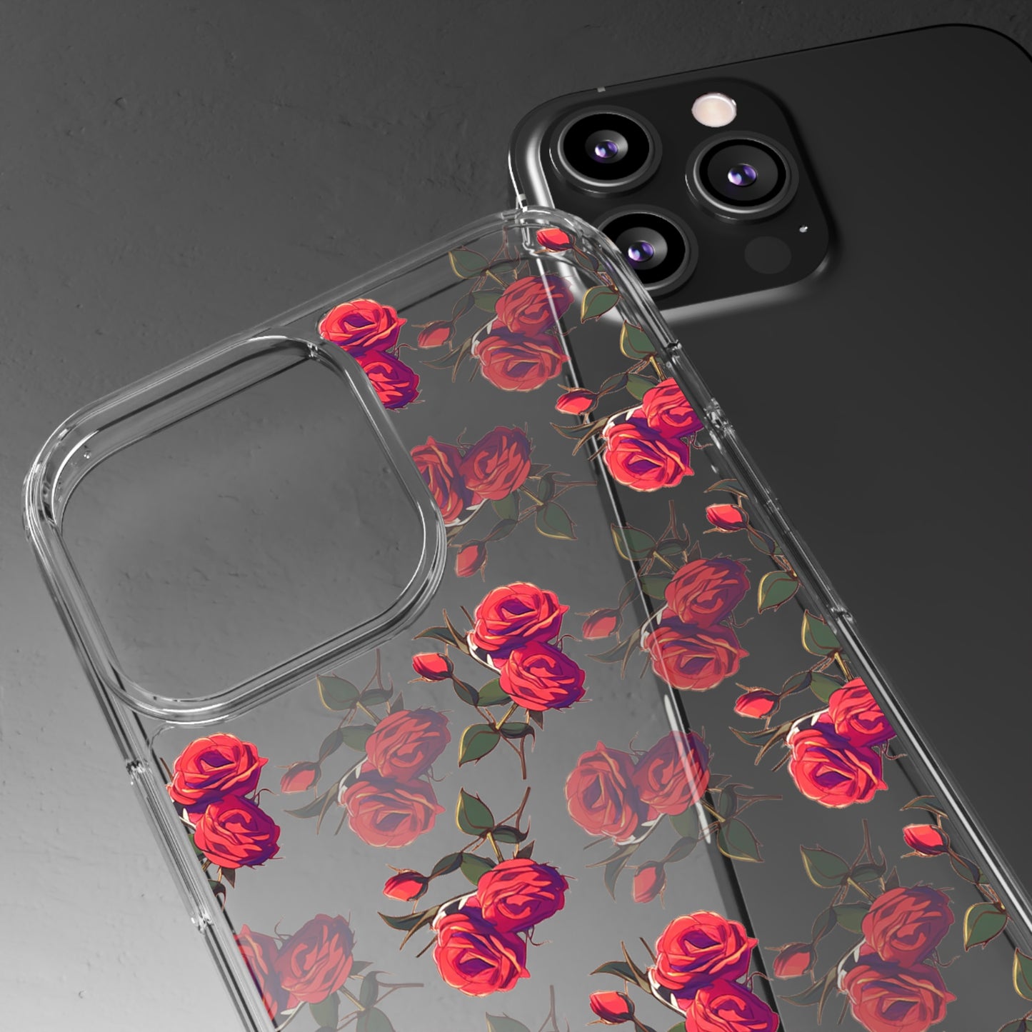 Roses Pattern | Clear iPhone Case / Samsung Case