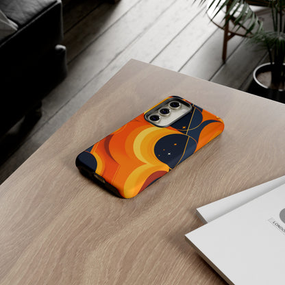 Orange & Black Groovy Patterns iPhone Case / Samsung Case