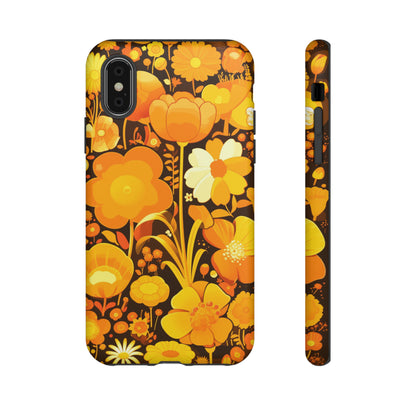 Retro Yellow Flower Patterns iPhone Case / Samsung Case