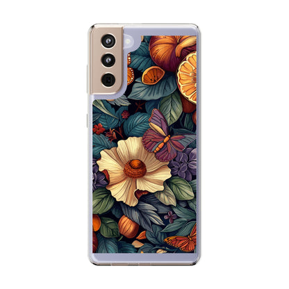 Butterflies and Blooms | Clear iPhone Case / Samsung Case