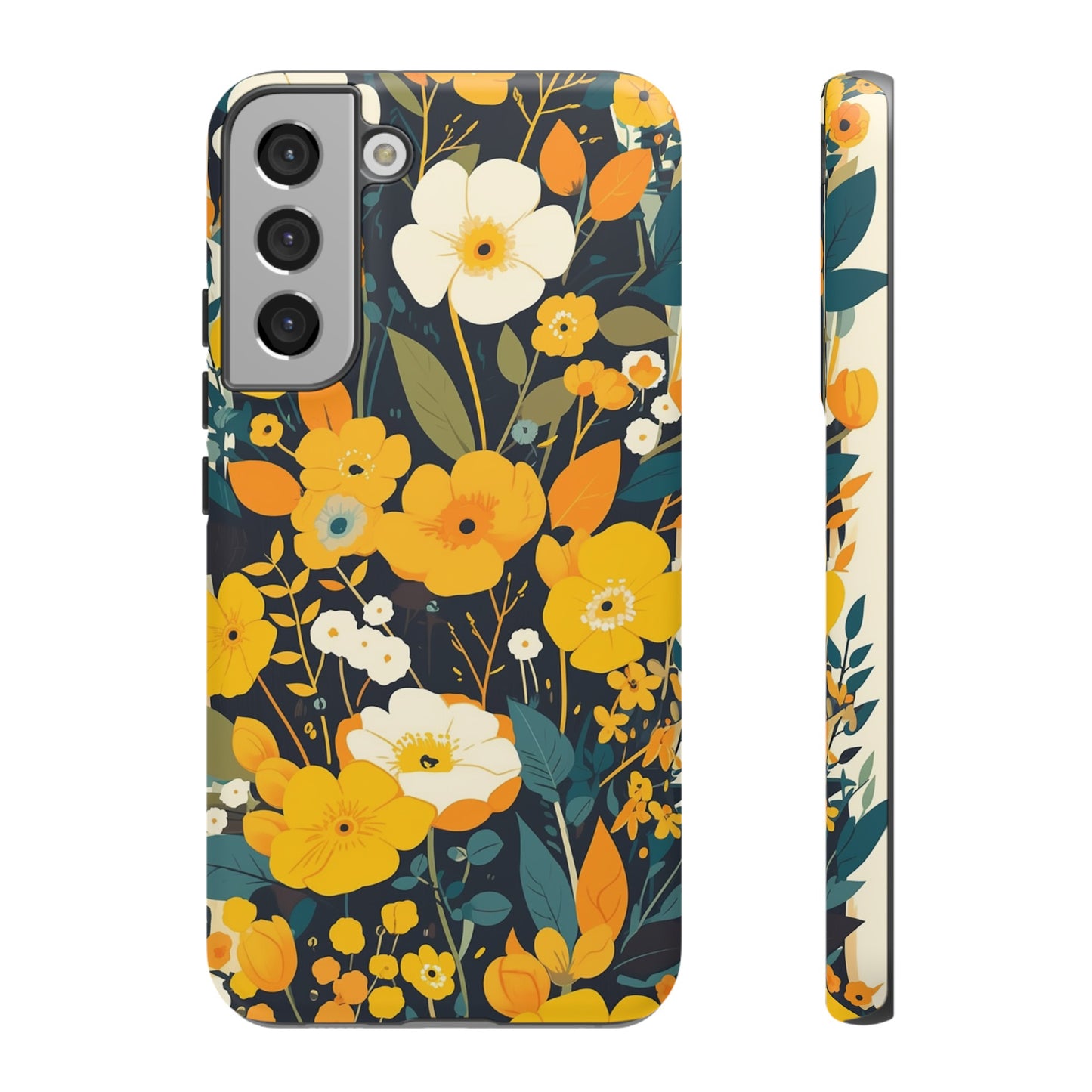 Retro Yellow Flowers iPhone Case / Samsung Case