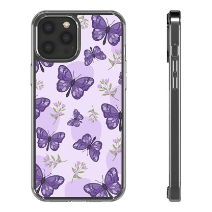 Purple Butterflies | Clear iPhone Case / Samsung Case