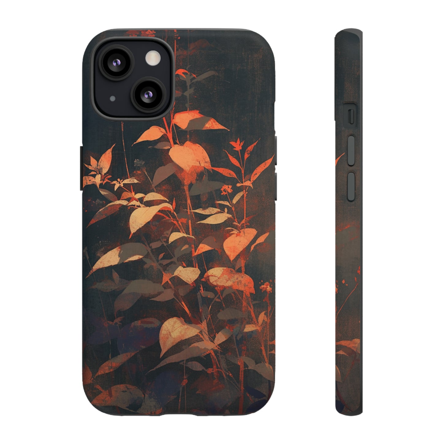 Black Blooms Wildflower iPhone Case