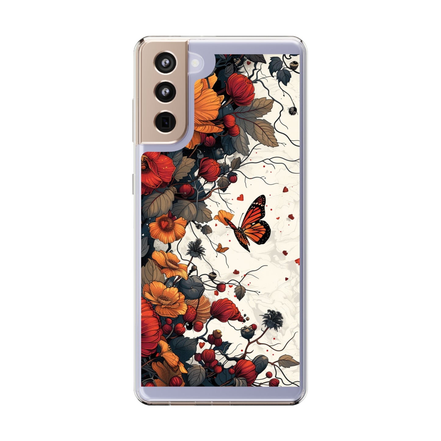 Dark Fall Butterfly Aesthetic | Clear iPhone Case / Samsung Case