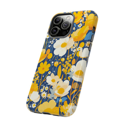 Wildflower Abstract Retro 70s iPhone Case / Samsung Case