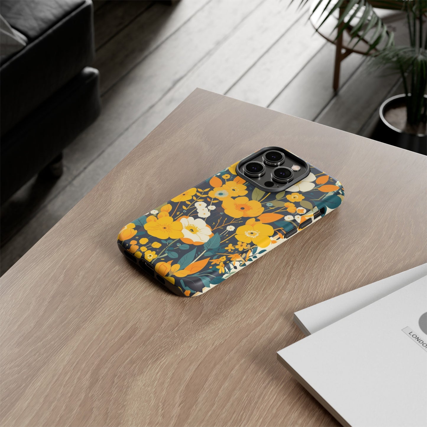 Retro Yellow Flowers iPhone Case / Samsung Case