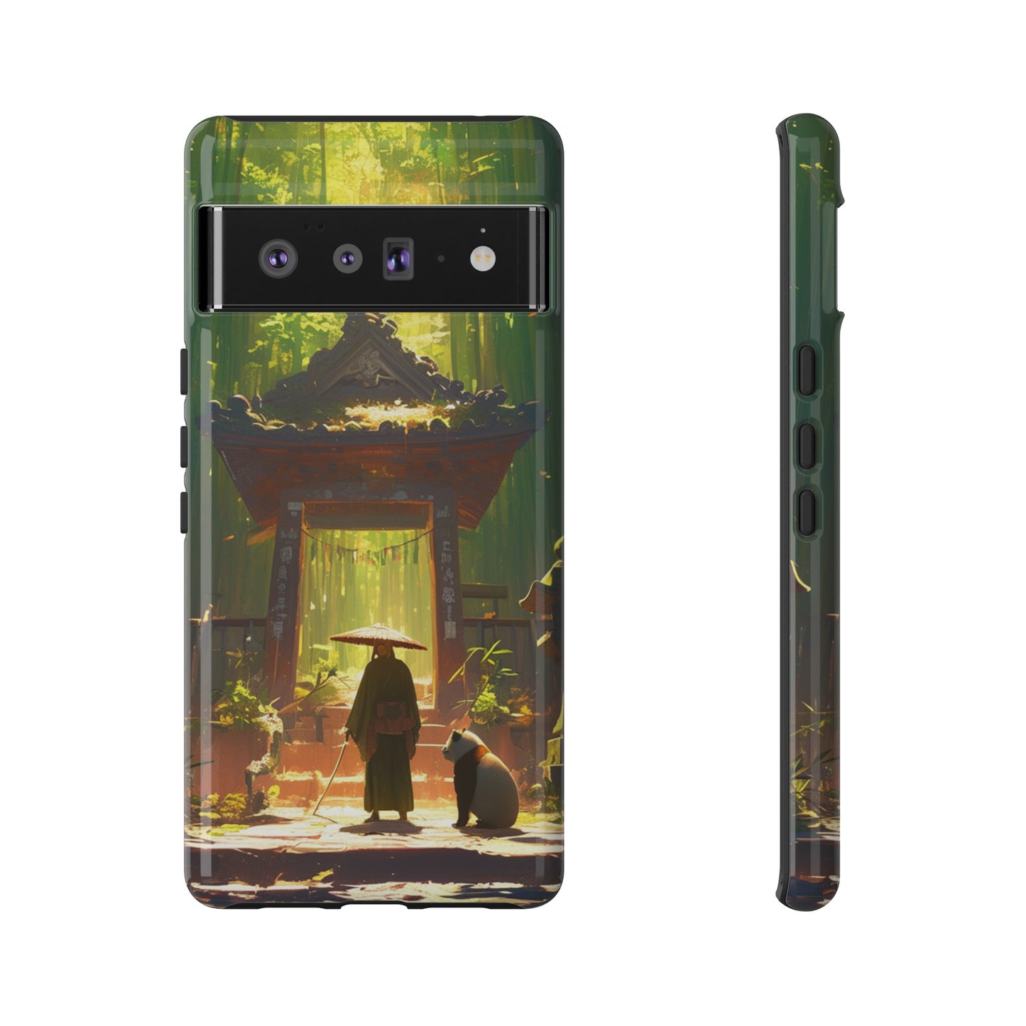 Vintage Japanese PandaTemple Aesthetic iPhone Case, iPhone 15 Pro Max 14 13 12 11 Mini, Samsung Galaxy S23 S22, Google Pixel 7 6 Pro