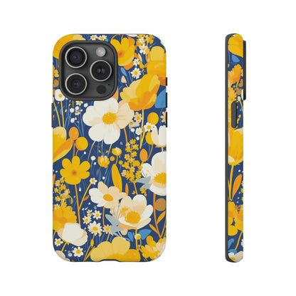 Wildflower Abstract Retro 70s iPhone Case / Samsung Case