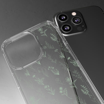 Lush Green Floral Sea | Clear iPhone Case / Samsung Case