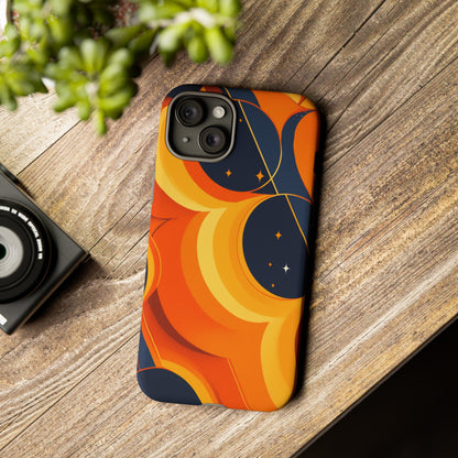 Orange & Black Groovy Patterns iPhone Case / Samsung Case