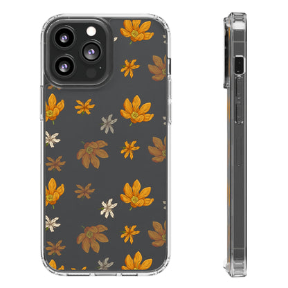 Yellow Flowers Pattern | Clear iPhone Case / Samsung Case