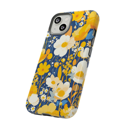 Wildflower Abstract Retro 70s iPhone Case / Samsung Case