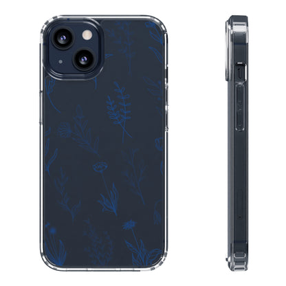 Deep Blue Sea Wildflower | Clear iPhone Case / Samsung Case