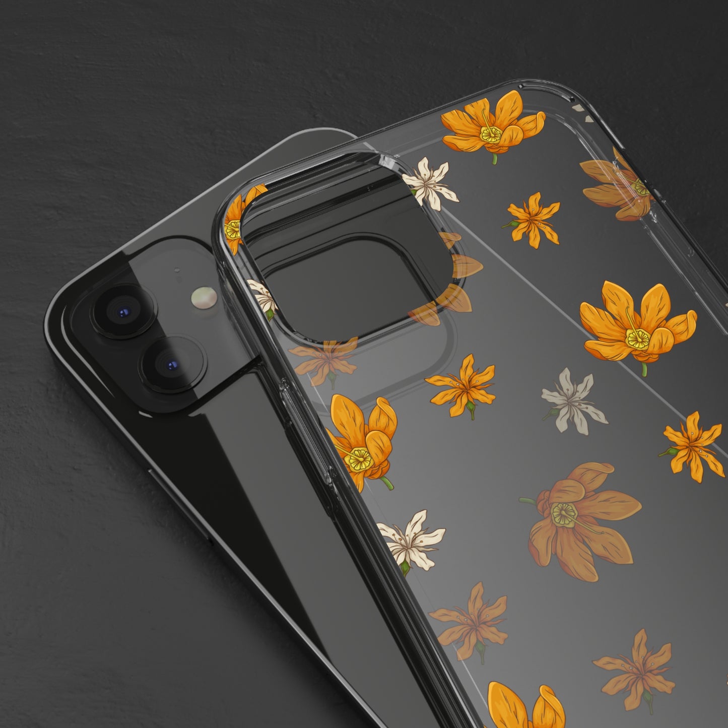 Yellow Flowers Pattern | Clear iPhone Case / Samsung Case