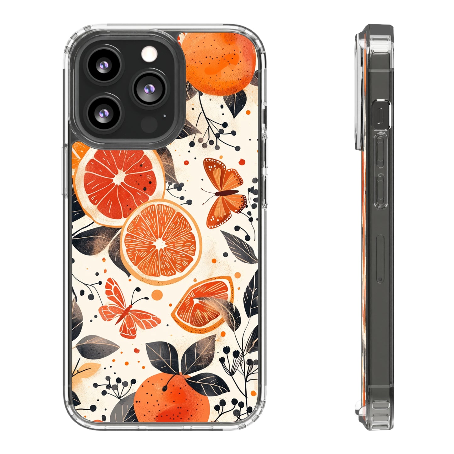 Orange Vines Aesthetic | Clear iPhone Case / Samsung Case