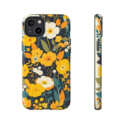 Retro Yellow Flowers iPhone Case / Samsung Case