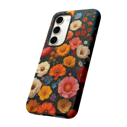 Marigolds Flowers Vintage Art Antique iPhone Case, Botanical Aesthetic, Gift for Floral Lover