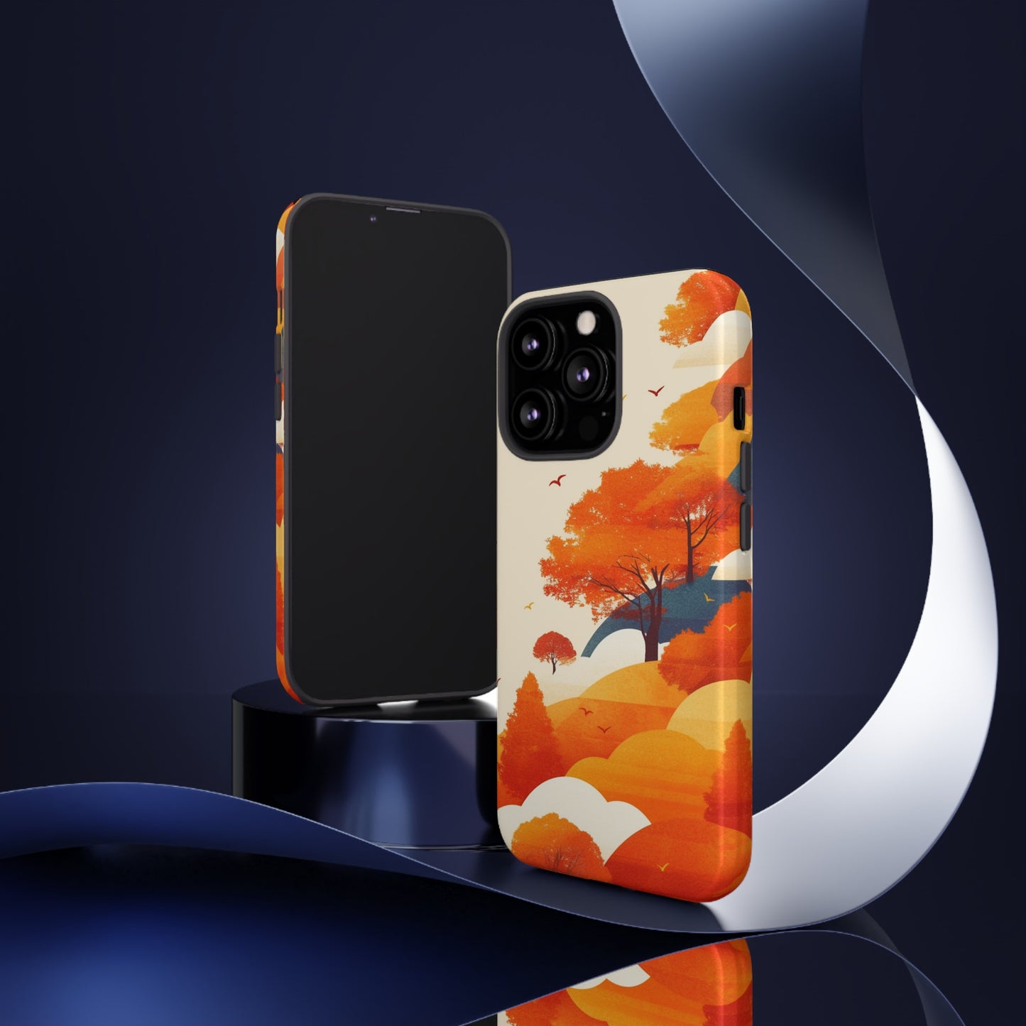 Orange Retro Landscape iPhone Case / Samsung Case