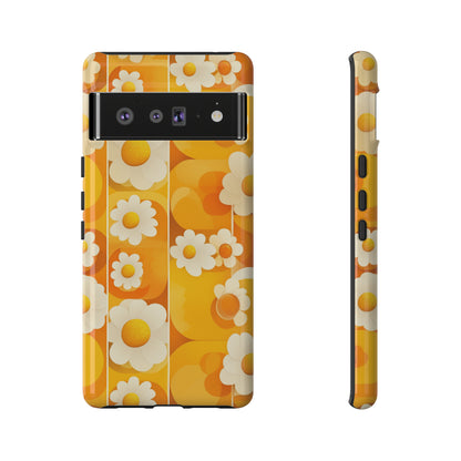 Yellow Floral Pattern Retro iPhone Case / Samsung Case