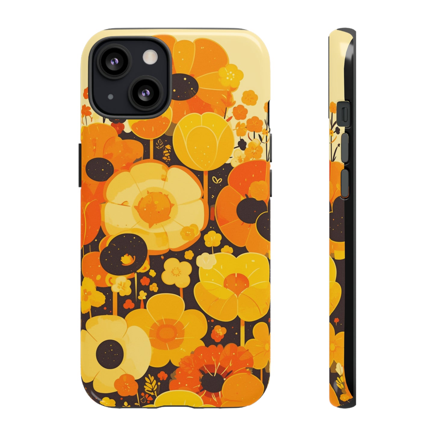 Retro Floral Pattern Illustrations iPhone Case / Samsung Case, Gift for Floral Lovers, Gift for Her